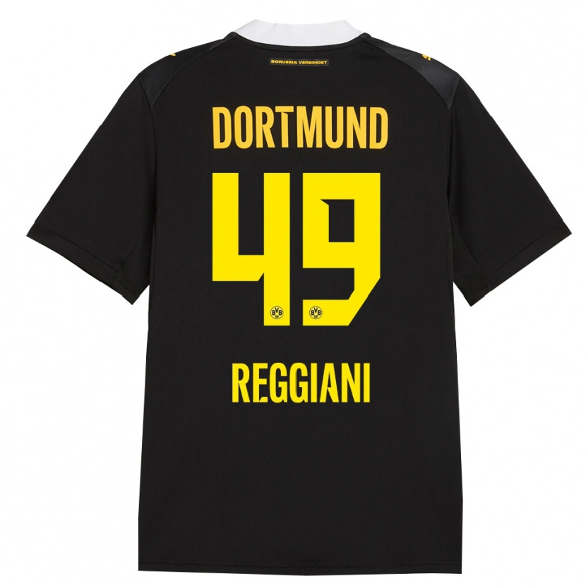 Danxen Kid Luca Reggiani #49 Black Red Yellow Away Jersey 2026/27 T-Shirt