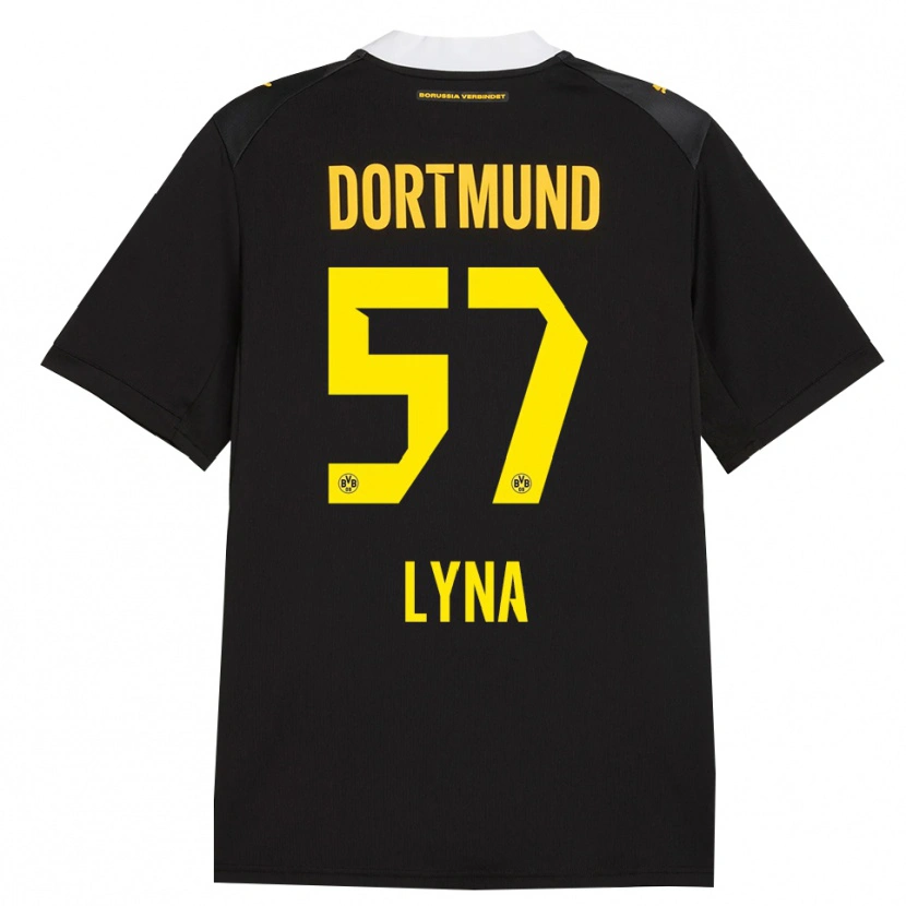 Danxen Kid Schwarz Lyna #57 Black Red Yellow Away Jersey 2026/27 T-Shirt