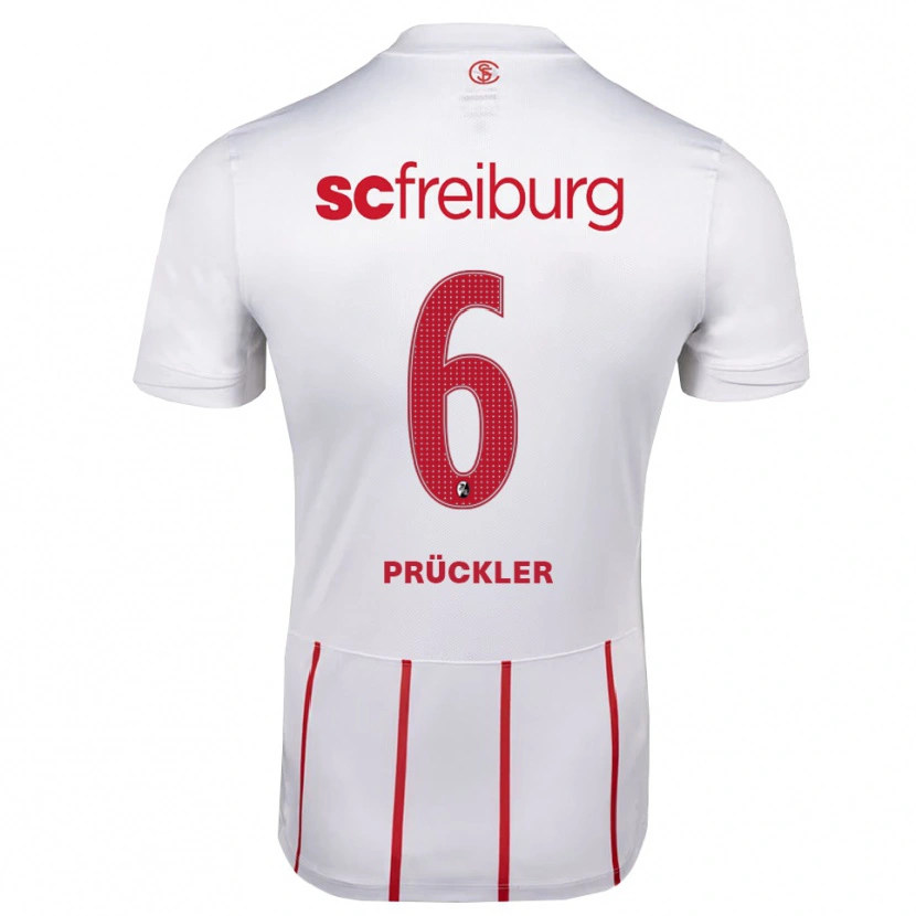 Danxen Kid Moritz Prückler #6 White Red Yellow Away Jersey 2026/27 T-Shirt