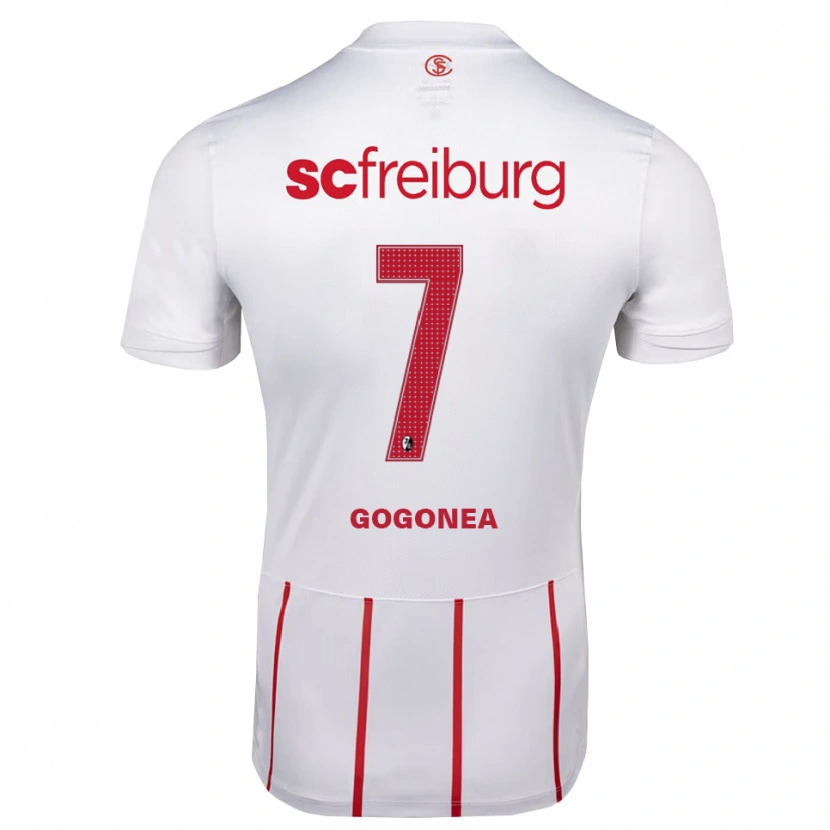 Danxen Kid Raul Gogonea #7 White Red Yellow Away Jersey 2026/27 T-Shirt