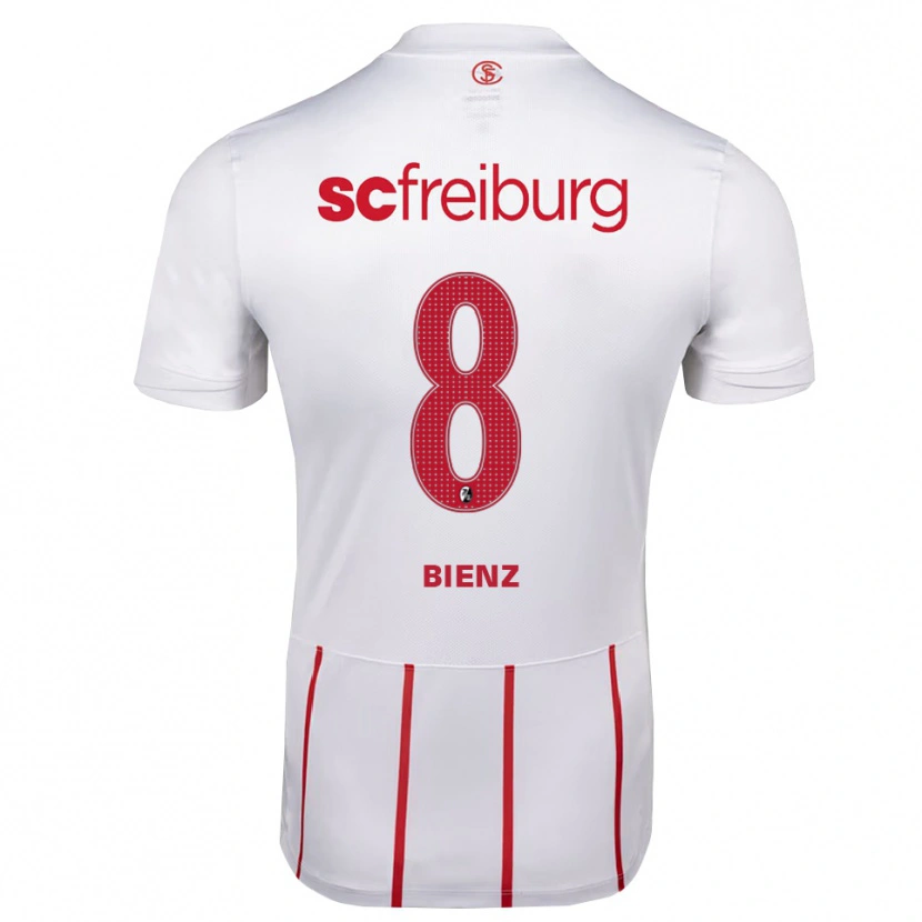 Danxen Kid Alena Bienz #8 White Red Yellow Away Jersey 2026/27 T-Shirt
