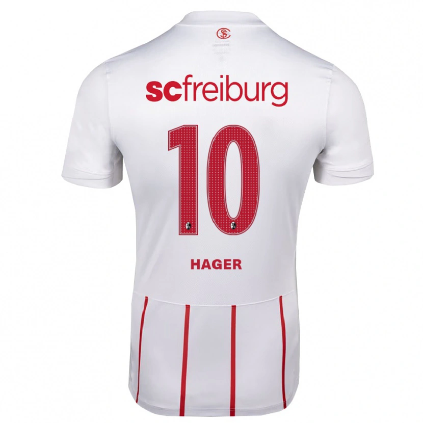 Danxen Kid Marc Hager #10 White Red Yellow Away Jersey 2026/27 T-Shirt