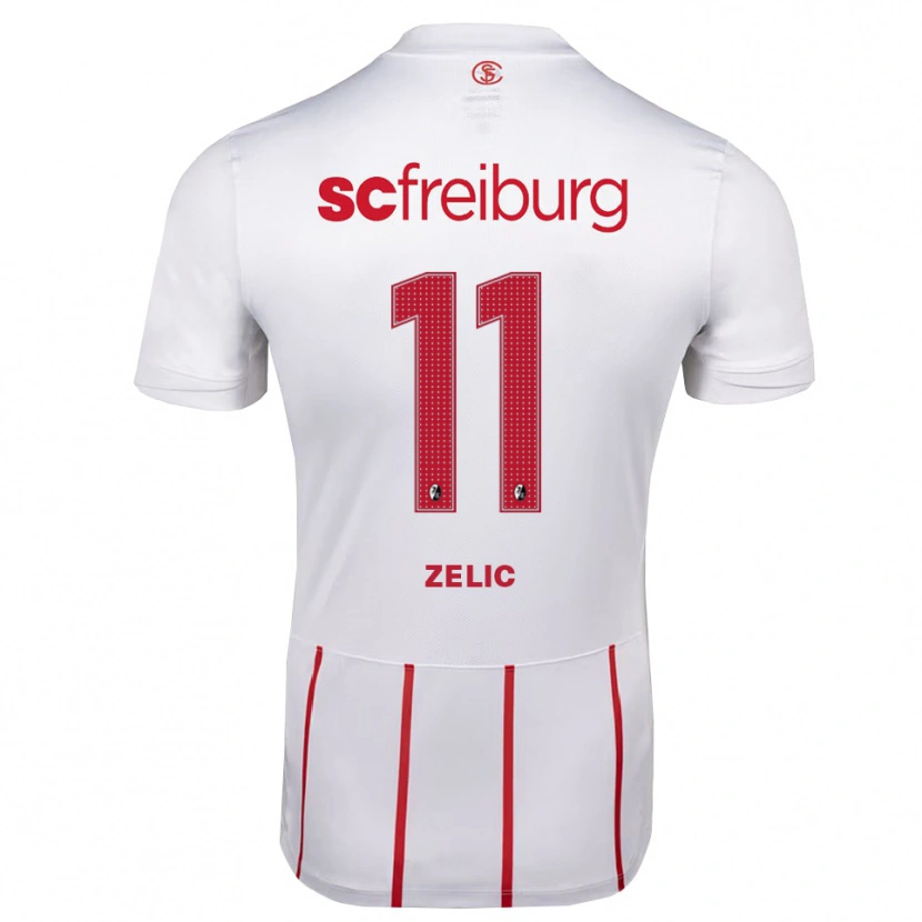 Danxen Kid Mateo Zelic #11 White Red Yellow Away Jersey 2026/27 T-Shirt