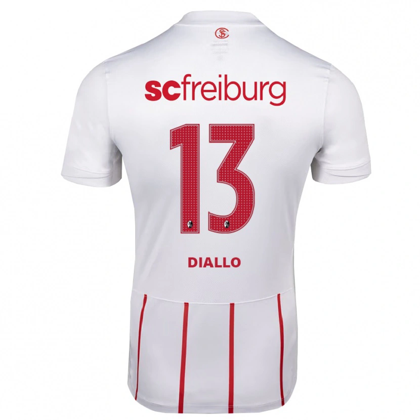 Danxen Kid Thierno Diallo #13 White Red Yellow Away Jersey 2026/27 T-Shirt