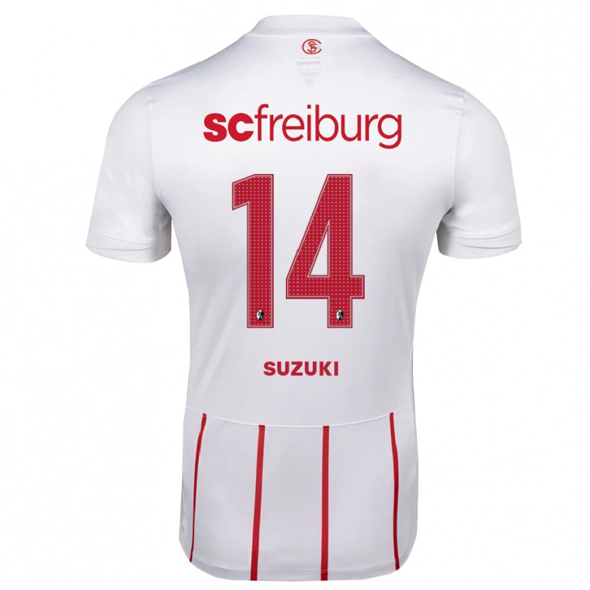 Danxen Kid Yuito Suzuki #14 White Red Yellow Away Jersey 2026/27 T-Shirt