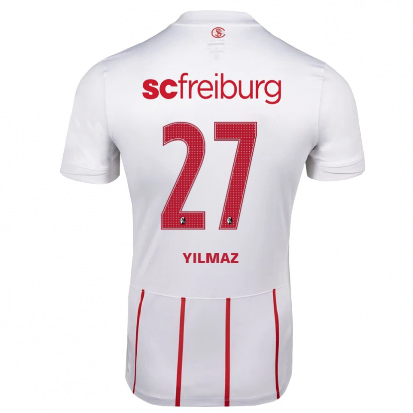 Danxen Kid Berkay Yılmaz #27 White Red Yellow Away Jersey 2026/27 T-Shirt