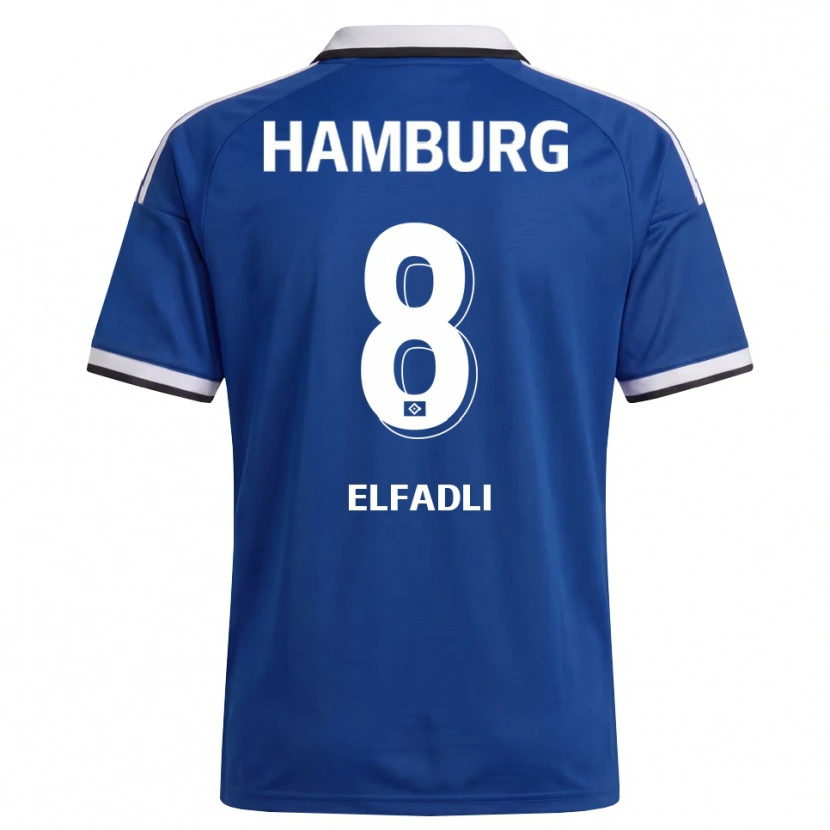 Danxen Kid Daniel Elfadli #8 White Blue Away Jersey 2026/27 T-Shirt