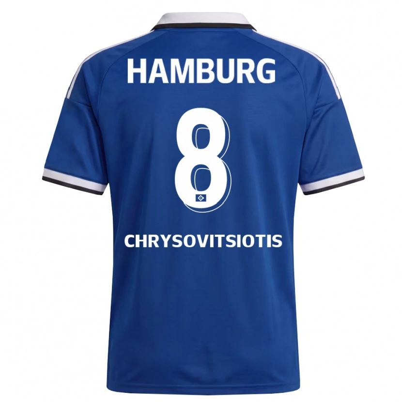 Danxen Kid Stefanos Chrysovitsiotis #8 White Blue Away Jersey 2026/27 T-Shirt