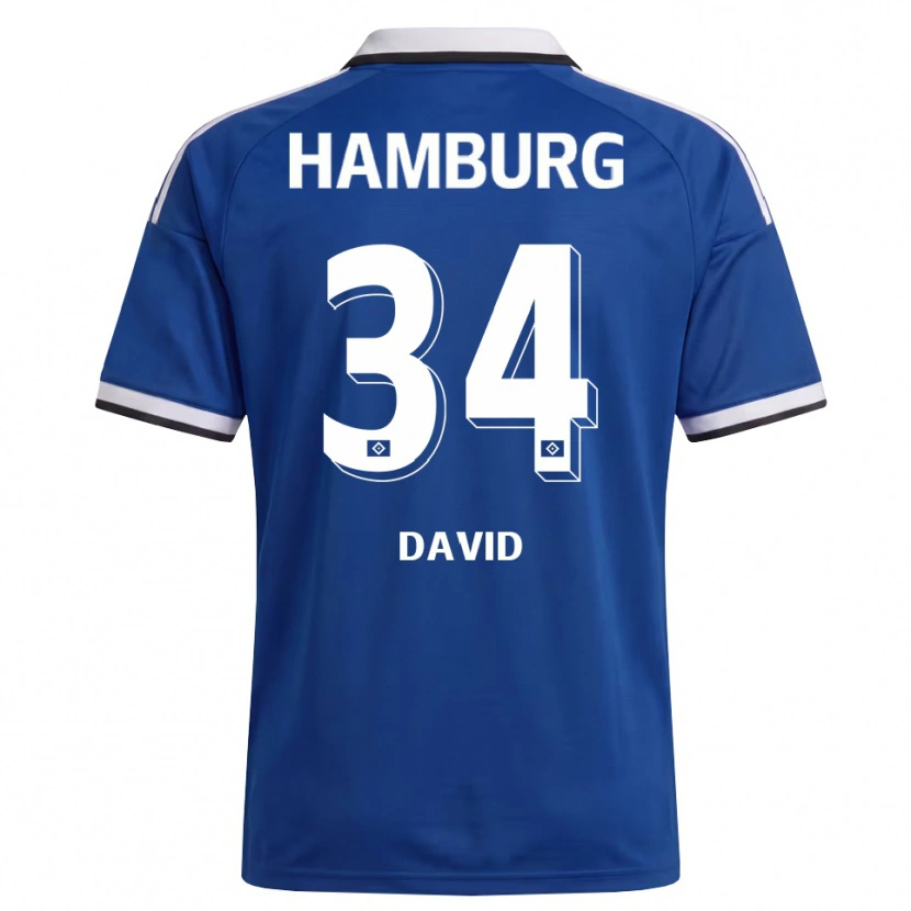 Danxen Kid Jonas David #34 White Blue Away Jersey 2026/27 T-Shirt