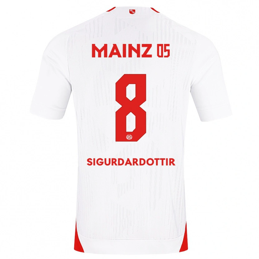 Danxen Kid Heiðrún Sigurðardóttir #8 White Red Yellow Away Jersey 2026/27 T-Shirt