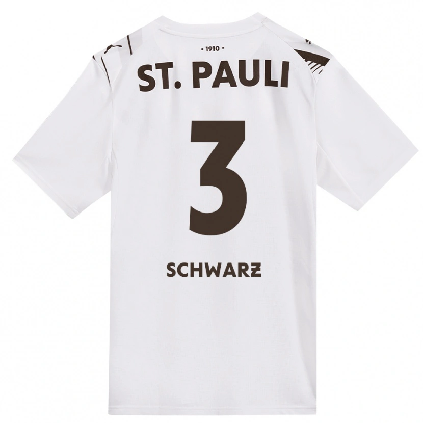 Danxen Kid Jannick Schwarz #3 Café White Red Away Jersey 2026/27 T-Shirt