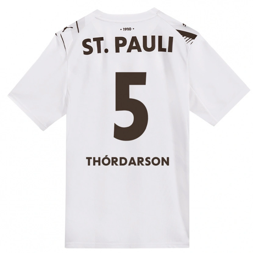 Danxen Kid Gísli Thórdarson #5 Café White Red Away Jersey 2026/27 T-Shirt