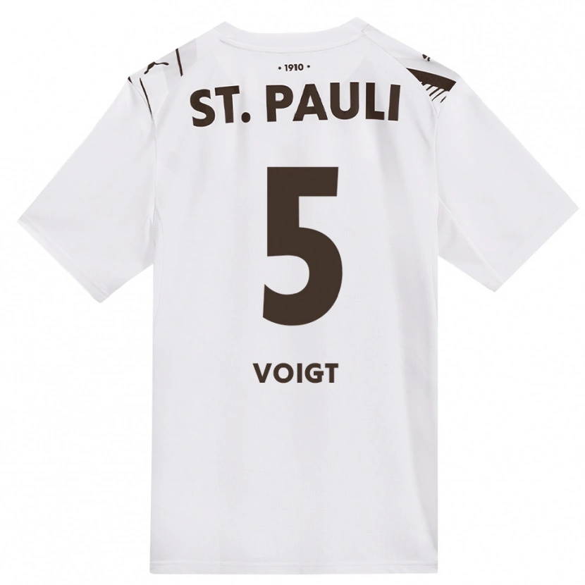 Danxen Kid Domenic Voigt #5 Café White Red Away Jersey 2026/27 T-Shirt