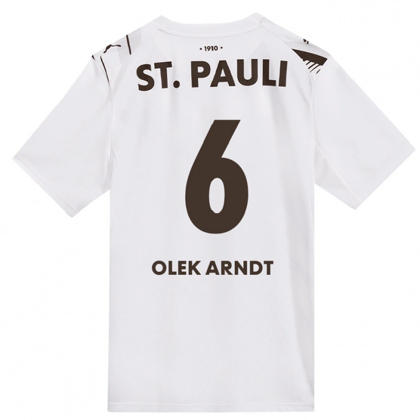 Danxen Kid Frederik Olek Arndt #6 Café White Red Away Jersey 2026/27 T-Shirt