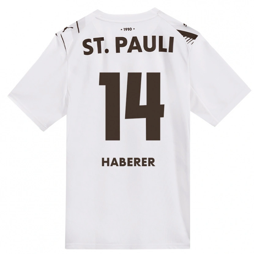 Danxen Kid Moritz Haberer #14 Café White Red Away Jersey 2026/27 T-Shirt