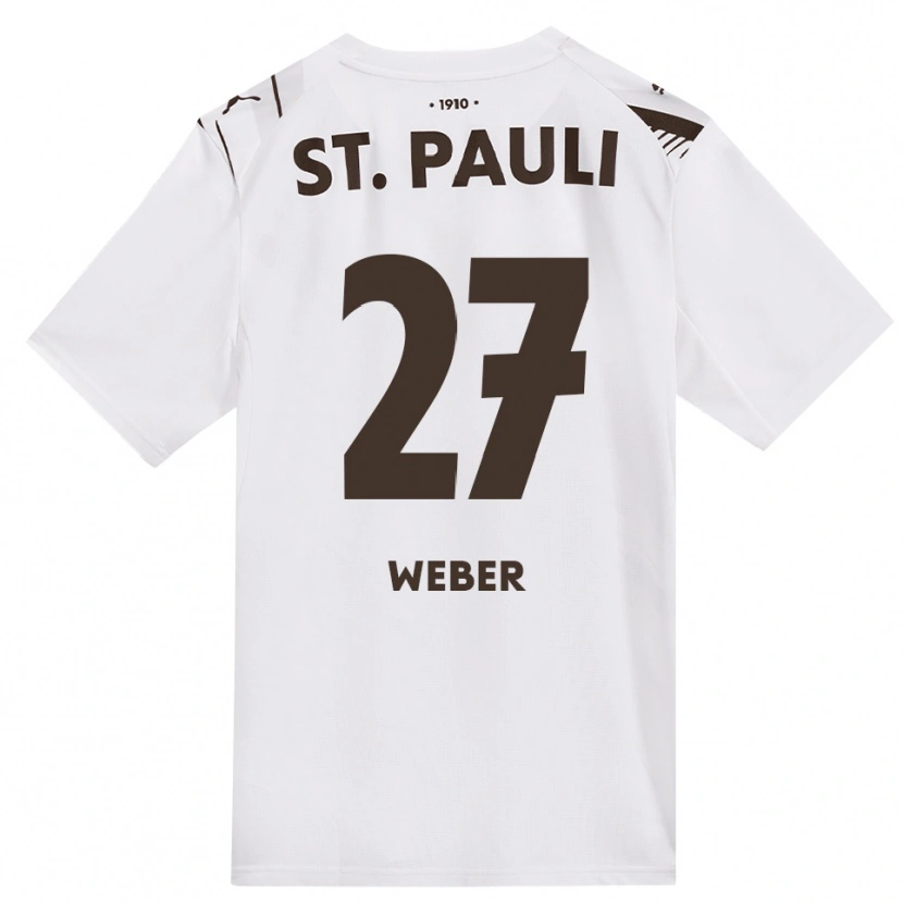 Danxen Kid Hugo Weber #27 Café White Red Away Jersey 2026/27 T-Shirt