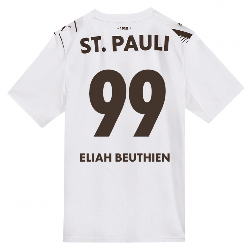 Danxen Kid Jaron Eliah Beuthien #99 Café White Red Away Jersey 2026/27 T-Shirt