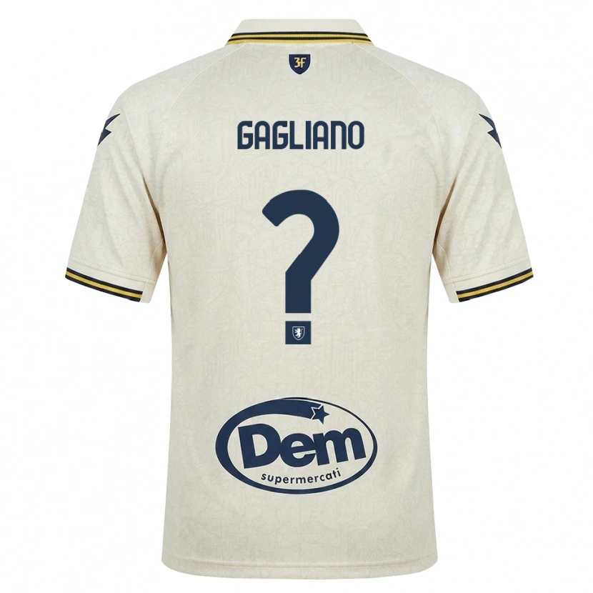 Danxen Kid Mattia Gagliano #0 Oldlace Yellow Black Away Jersey 2026/27 T-Shirt
