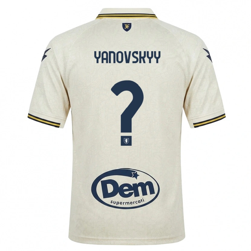 Danxen Kid Riccardo Yanovskyy #0 Oldlace Yellow Black Away Jersey 2026/27 T-Shirt