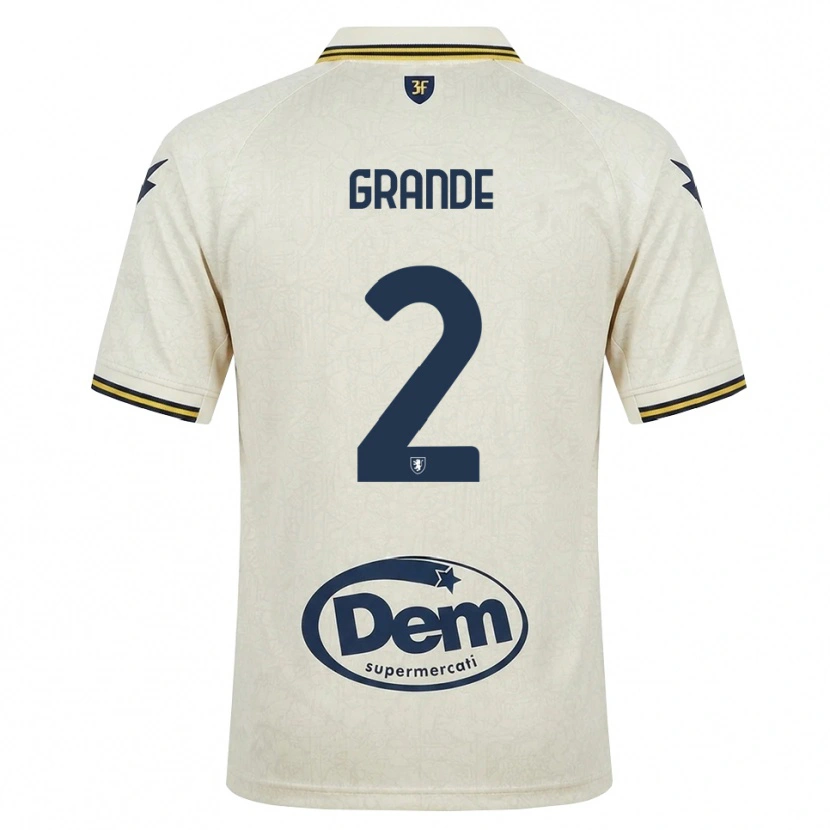 Danxen Kid Alessandro Grande #2 Oldlace Yellow Black Away Jersey 2026/27 T-Shirt
