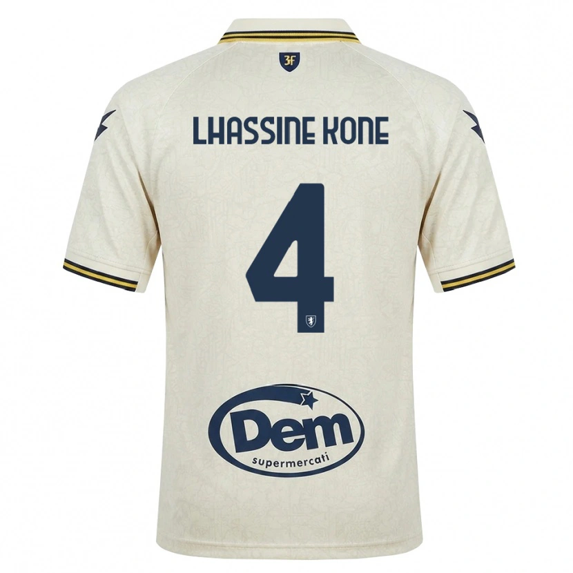 Danxen Kid Ben Lhassine Kone #4 Oldlace Yellow Black Away Jersey 2026/27 T-Shirt