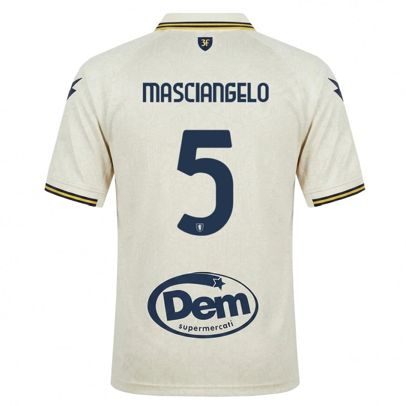Danxen Kid Edoardo Masciangelo #5 Oldlace Yellow Black Away Jersey 2026/27 T-Shirt