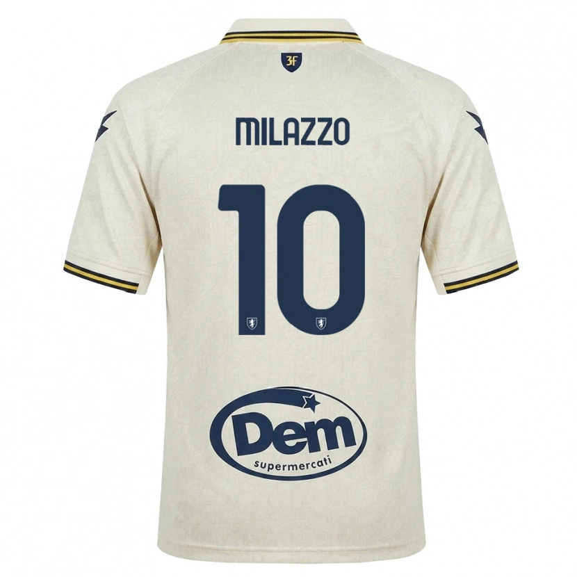 Danxen Kid Simone Milazzo #10 Oldlace Yellow Black Away Jersey 2026/27 T-Shirt