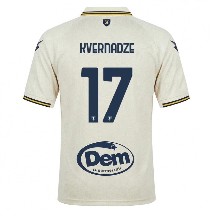 Danxen Kid Giorgi Kvernadze #17 Oldlace Yellow Black Away Jersey 2026/27 T-Shirt