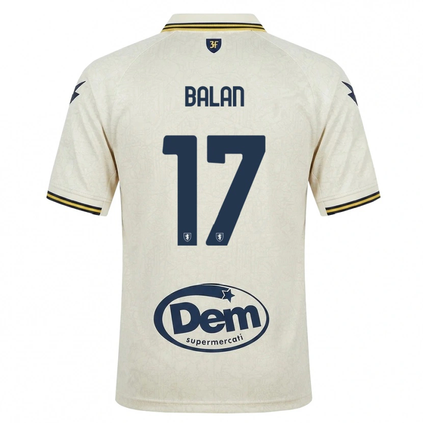Danxen Kid Raul Balan #17 Oldlace Yellow Black Away Jersey 2026/27 T-Shirt