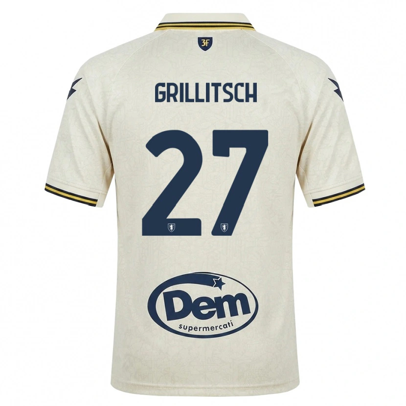 Danxen Kid Florian Grillitsch #27 Oldlace Yellow Black Away Jersey 2026/27 T-Shirt
