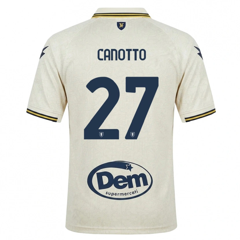 Danxen Kid Luigi Canotto #27 Oldlace Yellow Black Away Jersey 2026/27 T-Shirt