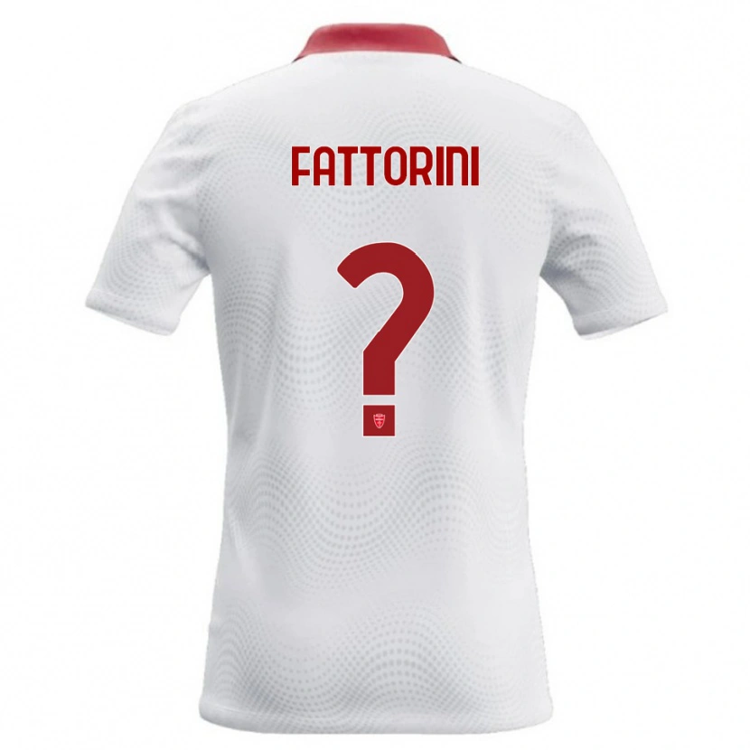 Danxen Kid Diego Fattorini #0 White Red Away Jersey 2026/27 T-Shirt