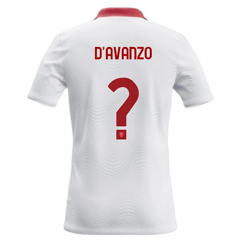 Danxen Kid Andrea D'avanzo #0 White Red Away Jersey 2026/27 T-Shirt