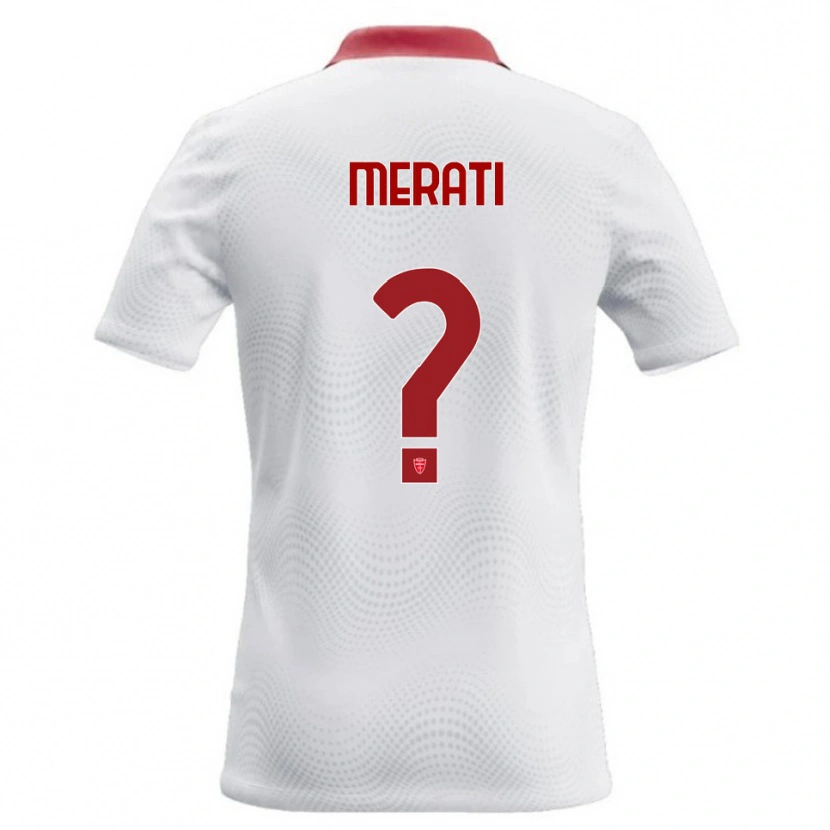 Danxen Kid Mattia Merati #0 White Red Away Jersey 2026/27 T-Shirt