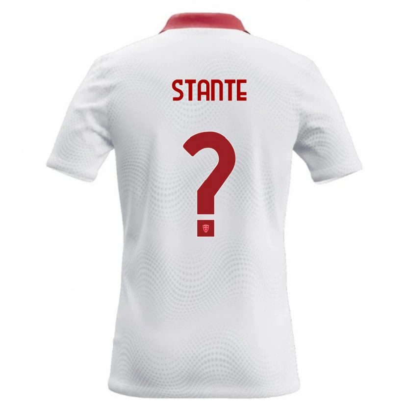Danxen Kid Edoardo Stante #0 White Red Away Jersey 2026/27 T-Shirt