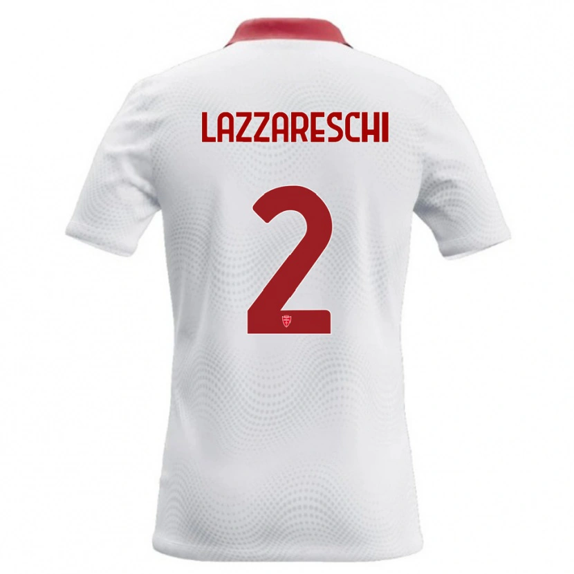 Danxen Kid Andrea Lazzareschi #2 White Red Away Jersey 2026/27 T-Shirt