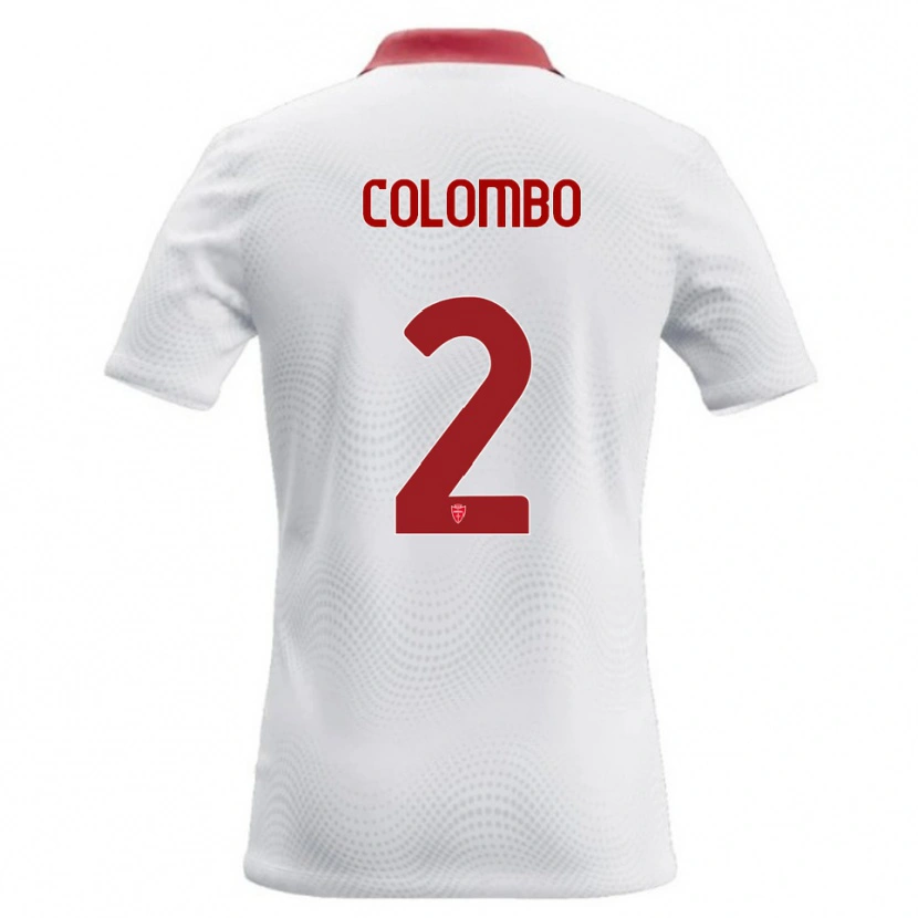 Danxen Kid Davide Colombo #2 White Red Away Jersey 2026/27 T-Shirt