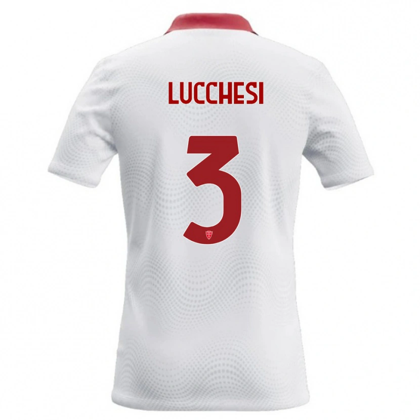 Danxen Kid Lorenzo Lucchesi #3 White Red Away Jersey 2026/27 T-Shirt