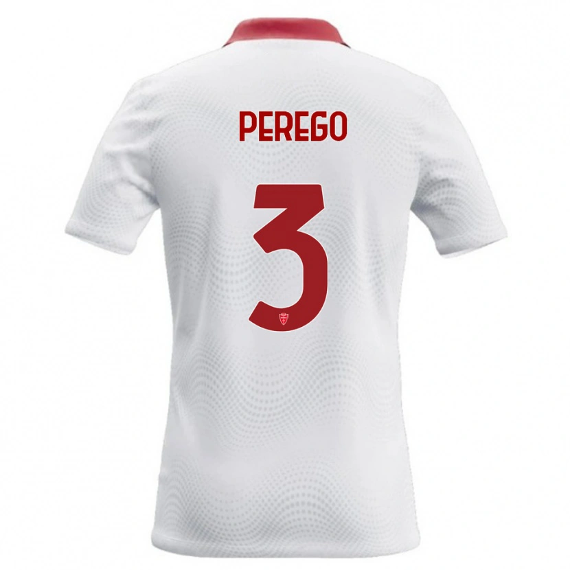 Danxen Kid Gregorio Perego #3 White Red Away Jersey 2026/27 T-Shirt