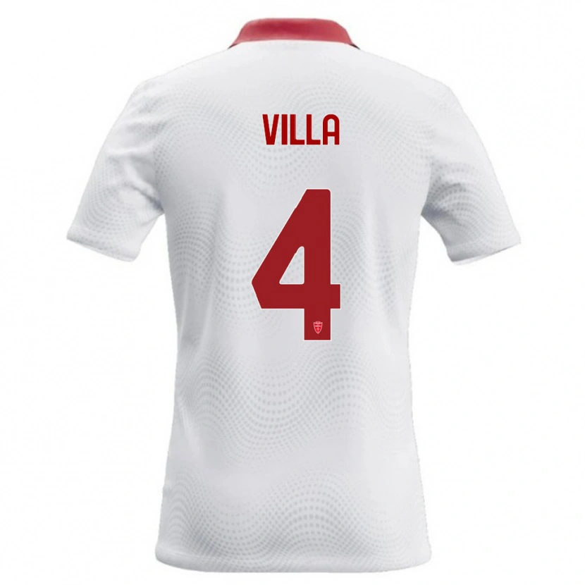 Danxen Kid Manuel Villa #4 White Red Away Jersey 2026/27 T-Shirt