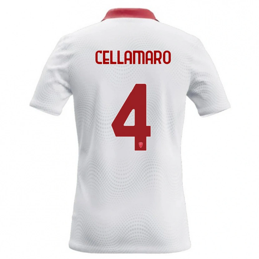 Danxen Kid Simone Cellamaro #4 White Red Away Jersey 2026/27 T-Shirt