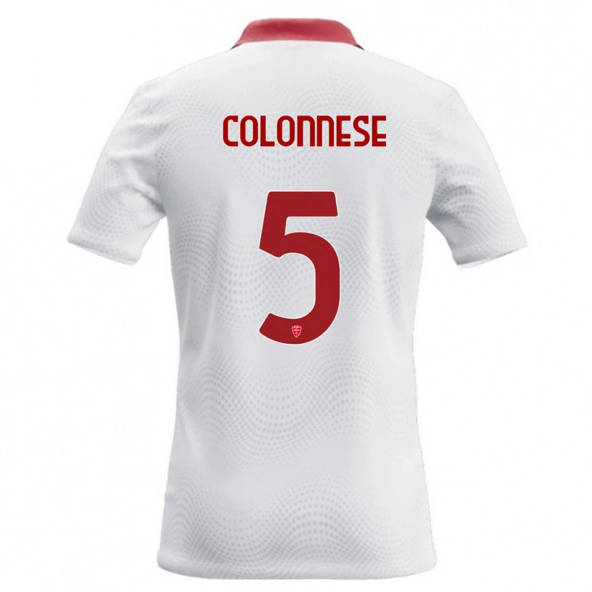 Danxen Kid Lorenzo Colonnese #5 White Red Away Jersey 2026/27 T-Shirt