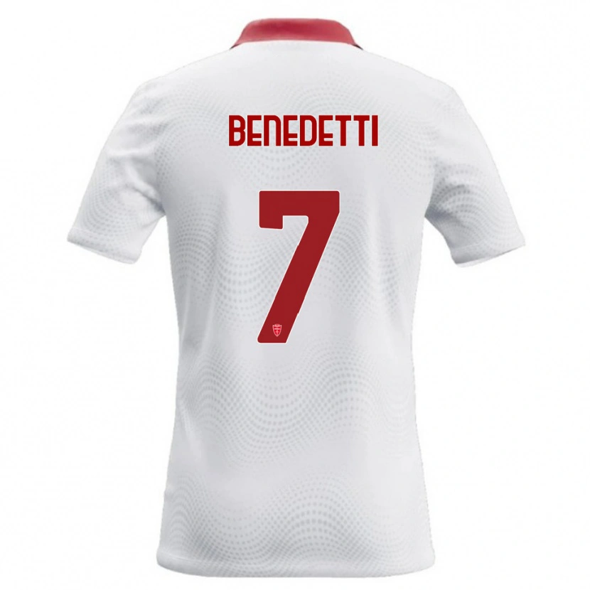 Danxen Kid Elia Benedetti #7 White Red Away Jersey 2026/27 T-Shirt