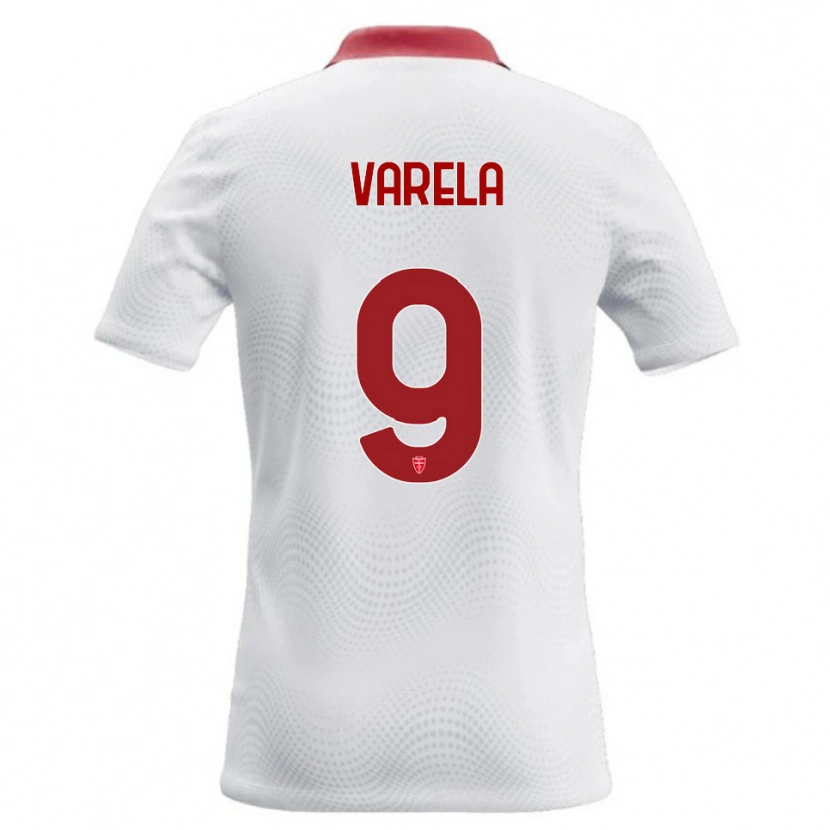 Danxen Kid Gustavo Varela #9 White Red Away Jersey 2026/27 T-Shirt
