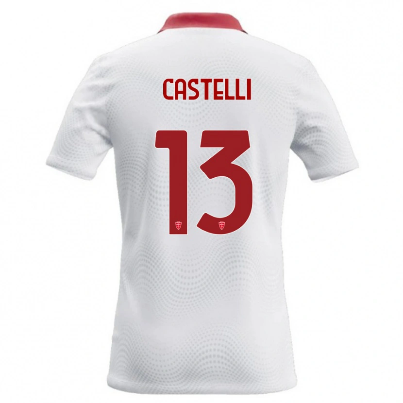 Danxen Kid Davide Castelli #13 White Red Away Jersey 2026/27 T-Shirt