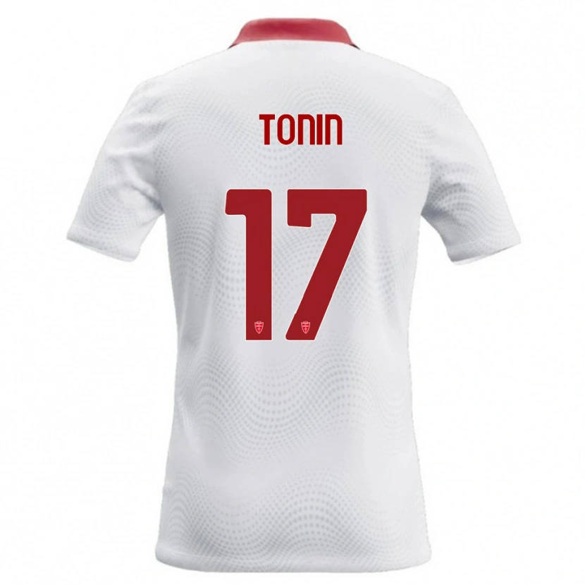 Danxen Kid Andrea Tonin #17 White Red Away Jersey 2026/27 T-Shirt