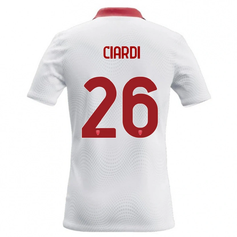 Danxen Kid Tommaso Ciardi #26 White Red Away Jersey 2026/27 T-Shirt