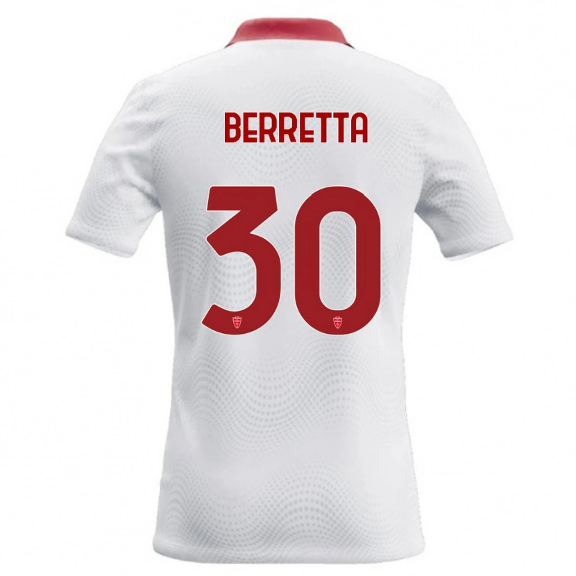 Danxen Kid Alessandro Berretta #30 White Red Away Jersey 2026/27 T-Shirt