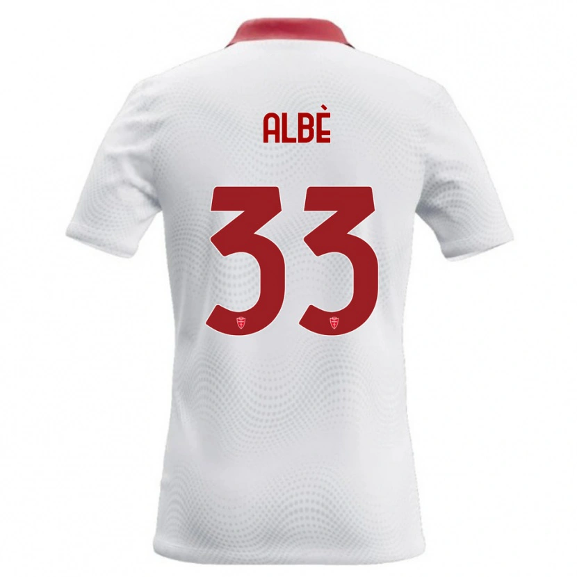 Danxen Kid Simone Albè #33 White Red Away Jersey 2026/27 T-Shirt