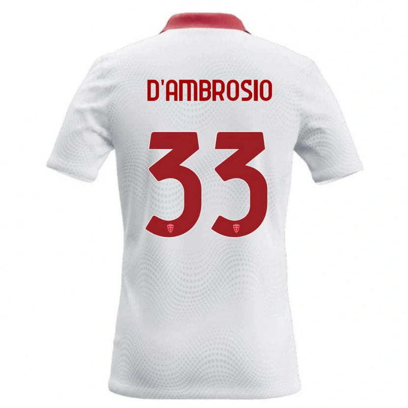 Danxen Kid Danilo D'ambrosio #33 White Red Away Jersey 2026/27 T-Shirt